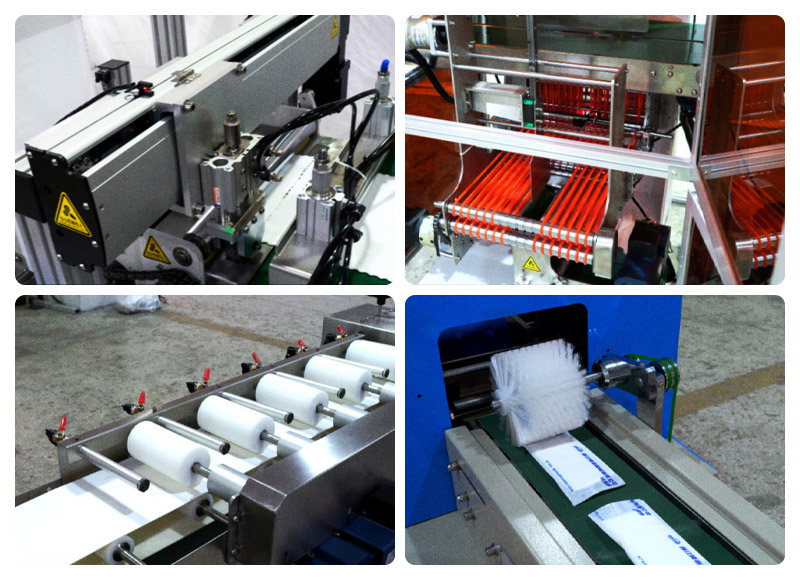 濕毛巾折疊包裝機機械細節